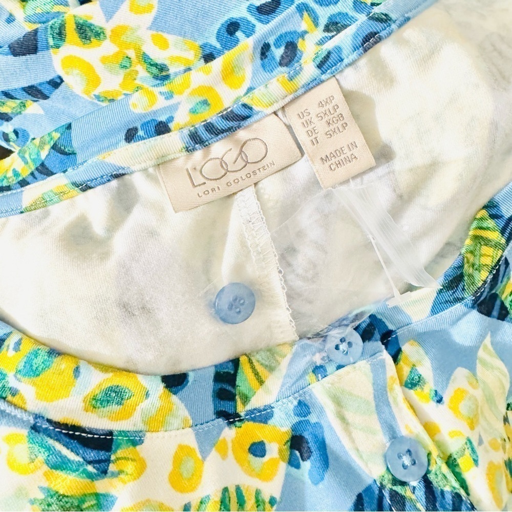 LOGO By Lori Goldstein Floral Sadie Midi Dress - Picture 6 of 8